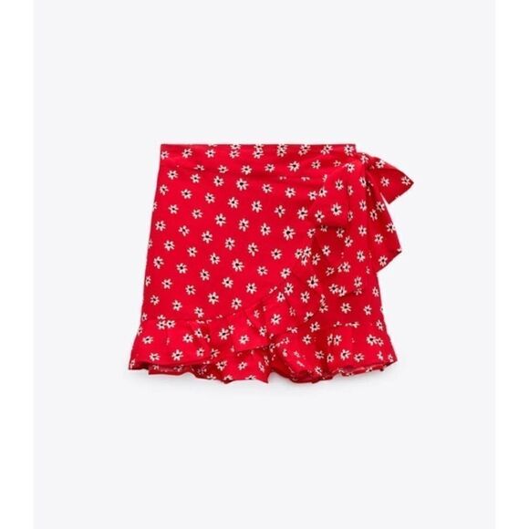 Linen Blend Red Set Zara Skort and Top new - Picture 9 of 15